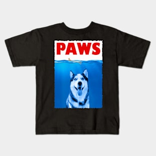 Siberian Symphony Husky PAWS, Urban Canine Couture Tee Delight Kids T-Shirt